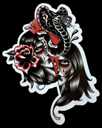 "Split Face Cobra" Sticker - Thomas Alaniz
